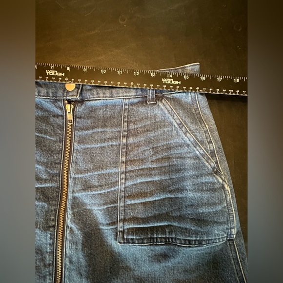 Madewell Blue Asymmetrical Skater Mini Skirt - Picture 9 of 15